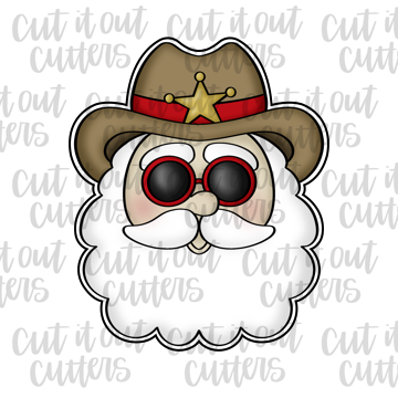 Cowboy Santa Cookie Cutter