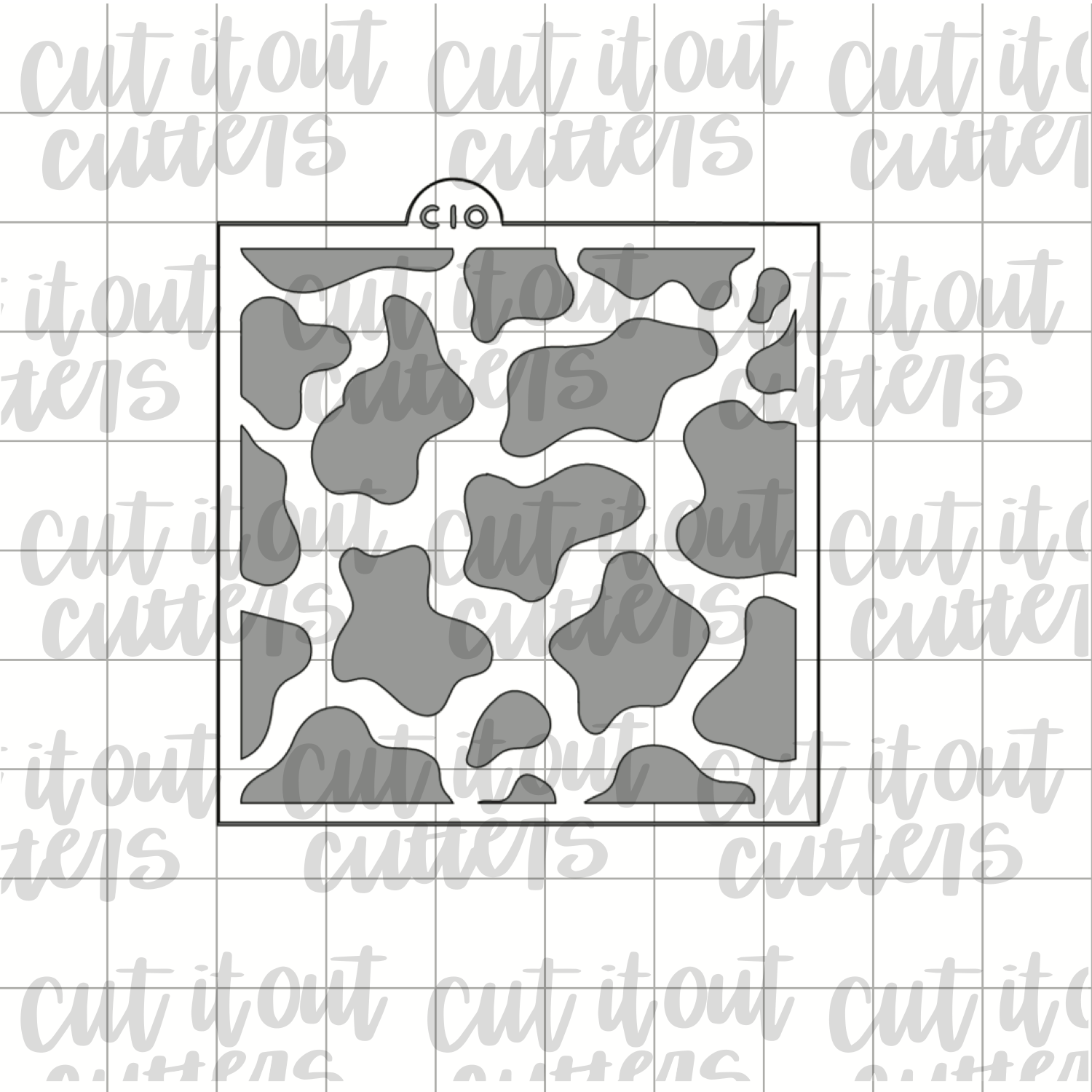 Cow Print Cookie Stencil – Cut It Out Cutters cow-print-cookie-stencil-cut-it-out-cutters