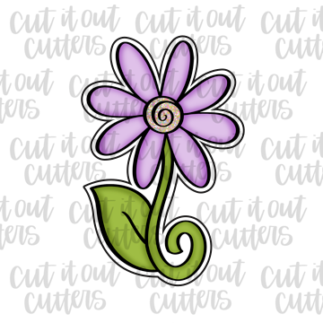 Curly Daisy Cookie Cutter