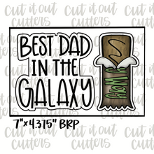 Load image into Gallery viewer, Best Dad In The Galaxy and Tall Candy Bar Cookie Cutter Set