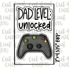 Load image into Gallery viewer, Dad Level: Unlocked and Game Controller Cookie Cutter Set