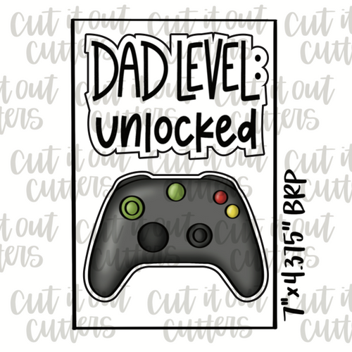 Dad Level: Unlocked and Game Controller Cookie Cutter Set