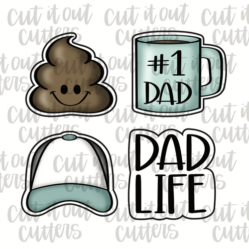 Dad Life Mini Cookie Cutter Set