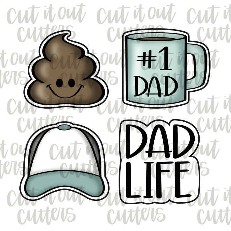 Dad Life Mini Cookie Cutter Set