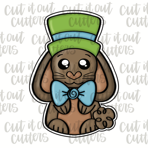 Dapper Handsome Bunny Cookie Cutter