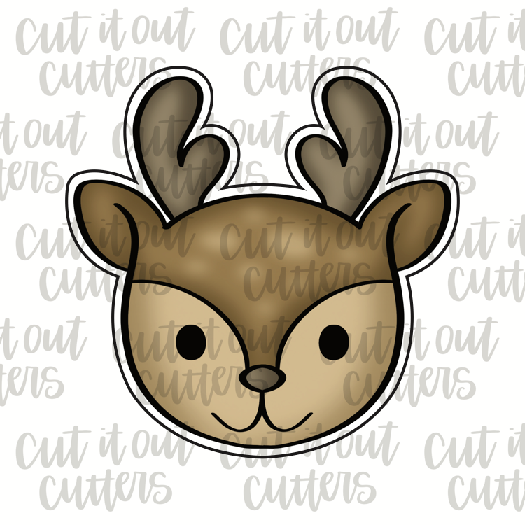 Deer Face Cookie Cutter – Cut It Out Cutters