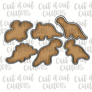 Frosted Dino (Dino Nuggets) Cookies Cookie Cutter Set