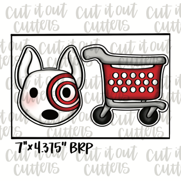 Dog & Cart Shopping Cookie Cutter Set