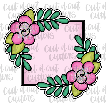 Double Square Florals Cookie Cutter
