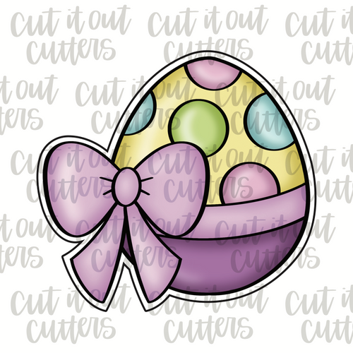 Easter Egg with Bow Cookie Cutter