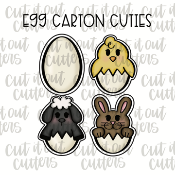 Egg Carton Cuties Cookie Cutter Set