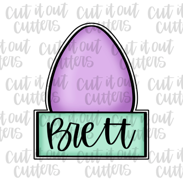 Egg Name Plaque Cookie Cutter