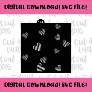 DIGITAL DOWNLOAD SVG File for Envelopes and Hearts 2 Piece Stencil