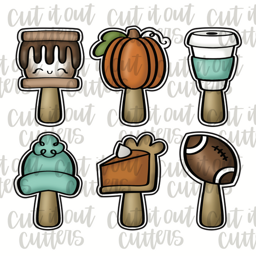 Fall Cake Pop Cuties Cookie Cutter Set