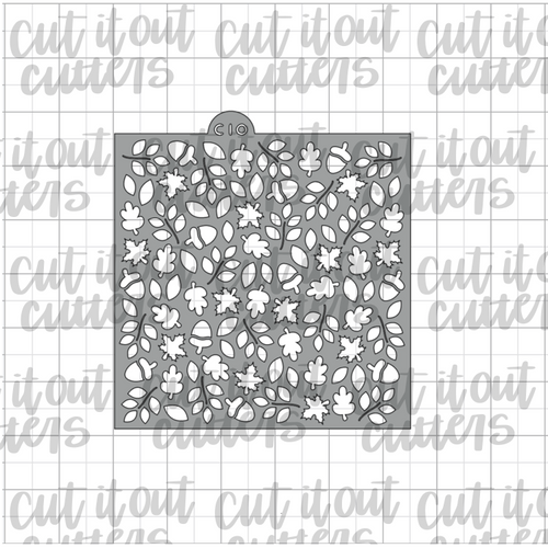 Falling Leaves Cookie Stencil