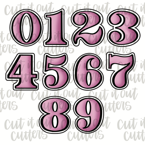 Fancy Numbers Cookie Cutter Set