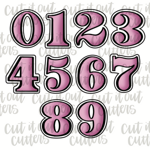 Stritched Out Numbers Fancy Numbers Clipart