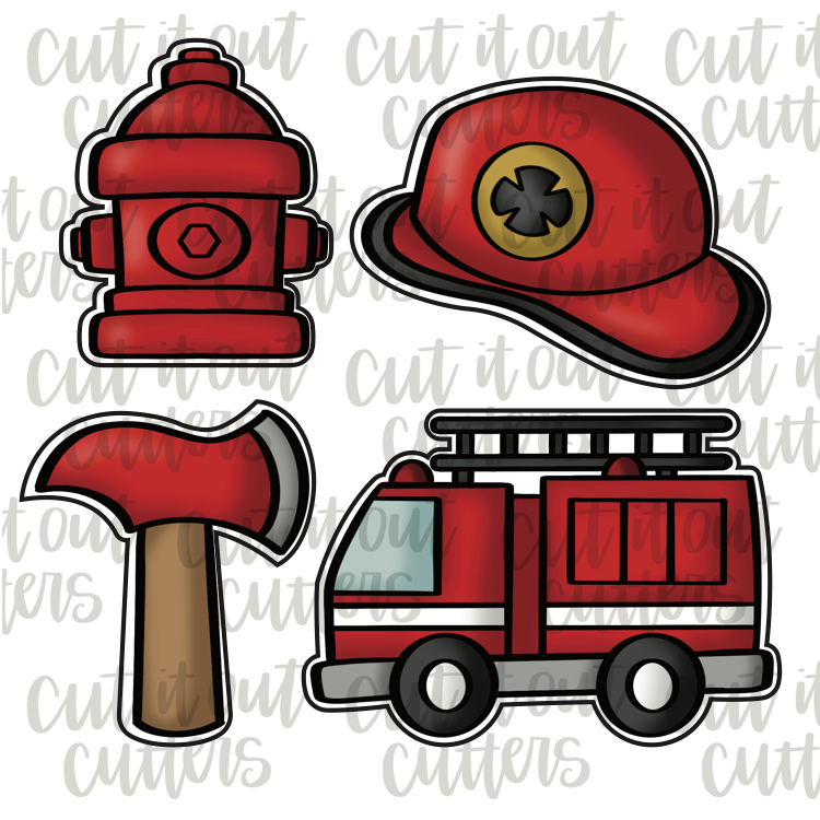 Fireman Cookie Cutter Set