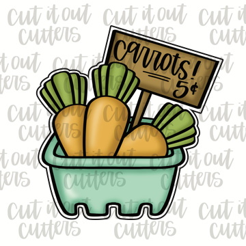 Five Cent Carrots Cookie Cutter