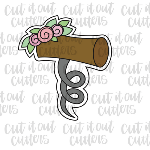 Floral Corkscrew Cookie Cutter