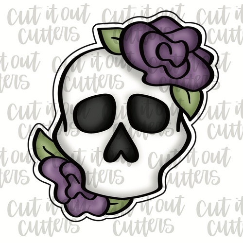 Floral Skull Cookie Cutter