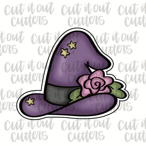Floral Witch Hat Cookie Cutter