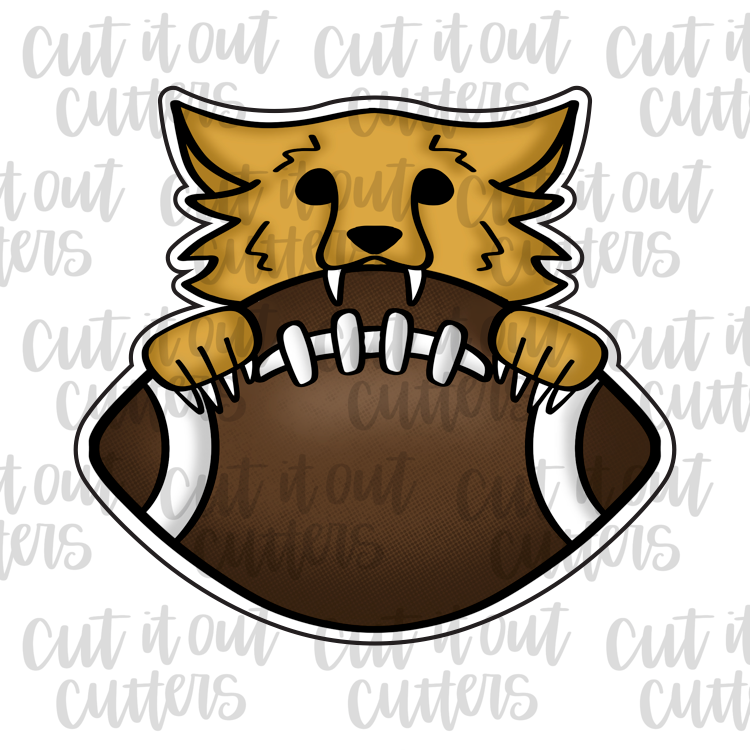 Football Wildcat Cookie Cutter