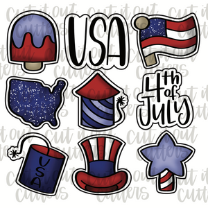 Fourth of July Minis Cookie Cutter Set