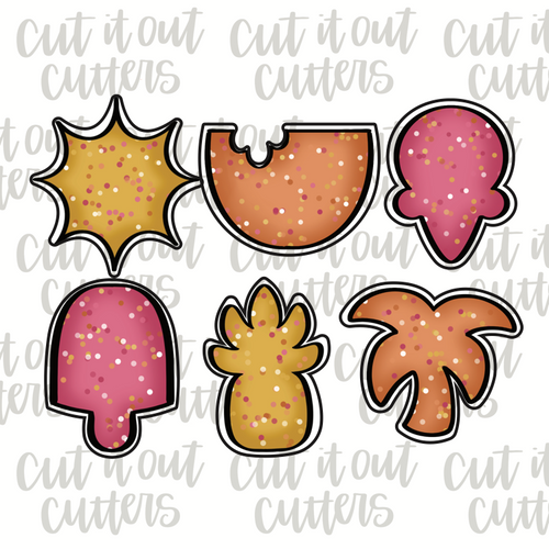 Frosted Summer Cookies Cookie Cutter Set
