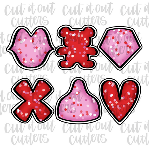 Frosted Valentine Cookie Cutter Set