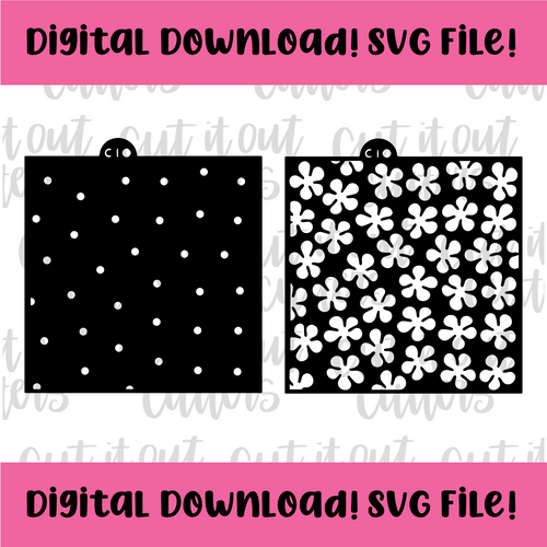 DIGITAL DOWNLOAD SVG File for Funky Daisy Stencil