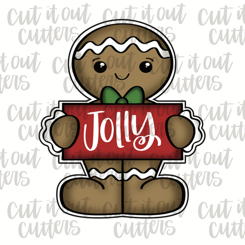 Gingerbread Plaque 2021 - Full Body Cookie Cutter