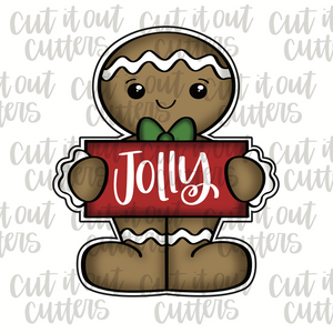 Gingerbread Plaque 2021 - Full Body Cookie Cutter