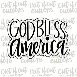 God Bless America Cookie Cutter