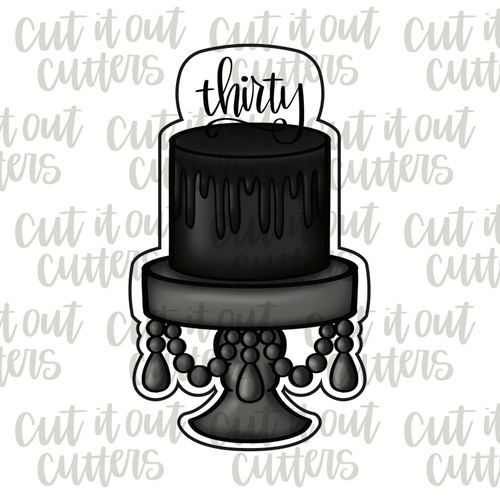 Gothic Cake with Topper Cookie Cutter