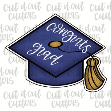 Grad Cap 2 Cookie Cutter Cut It Out Cutters Grad Cap 2 Cookie Cutter Cut It Out Cutters