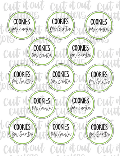 Green Circle Cookies For Santa  - 2