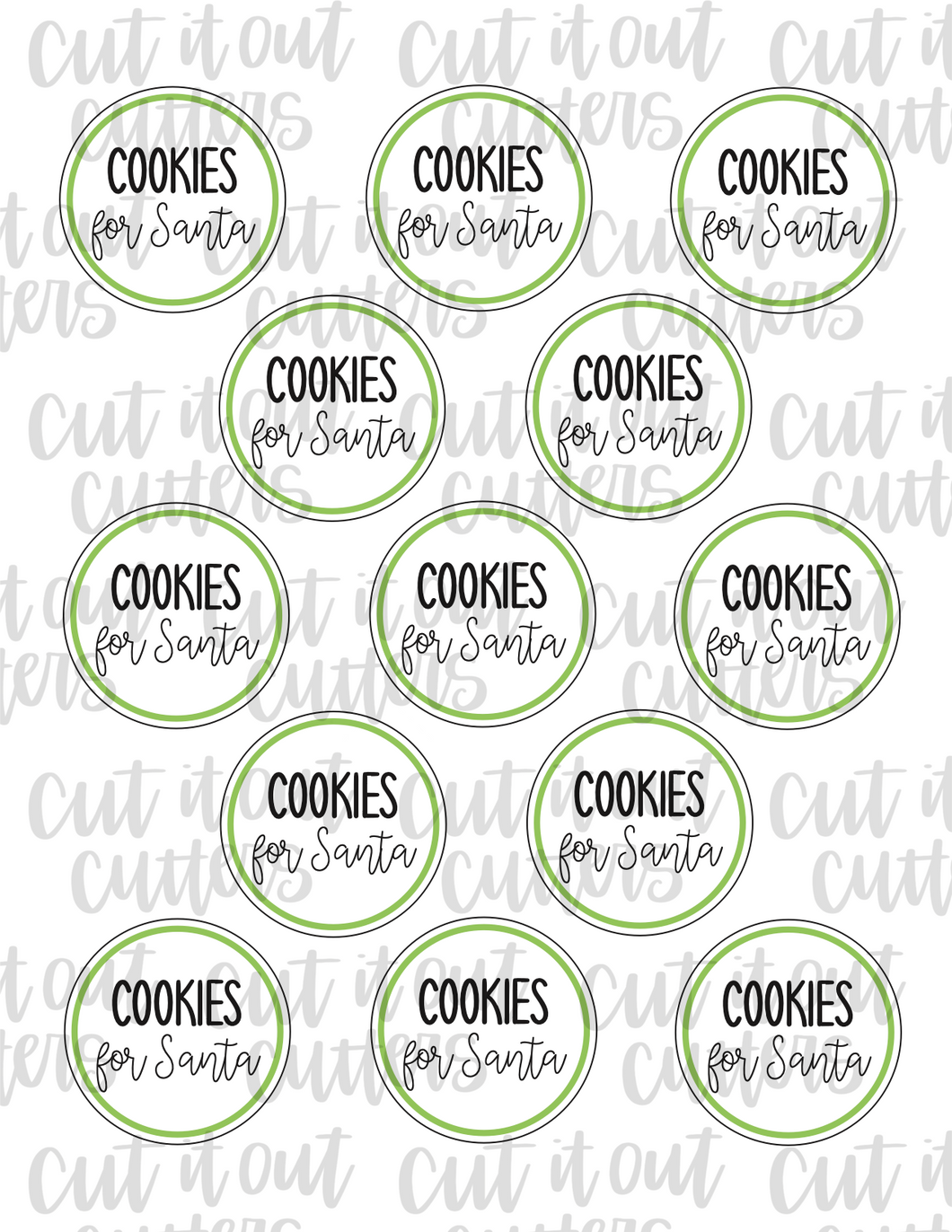 green-circle-cookies-for-santa-2-circle-tags-digital-download-cut-it-out-cutters for Cookies For Santa Printable Free Green Circle Cookies For Santa - 2