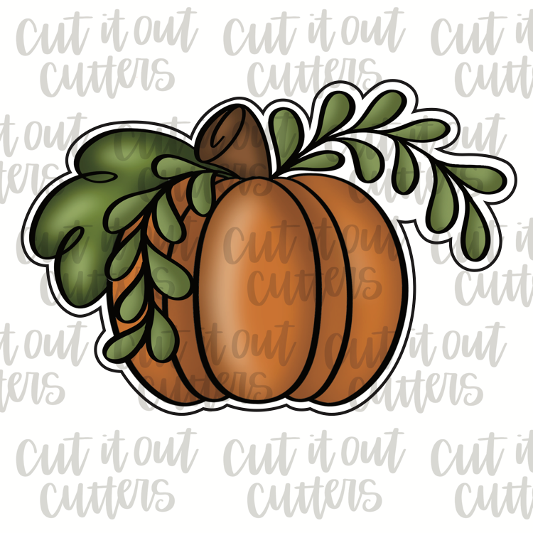 Greenery Pumpkin Cookie Cutter