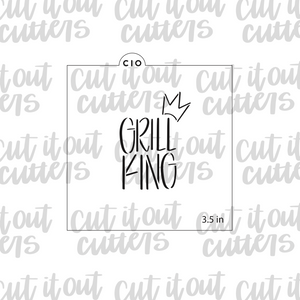 Grill King Cookie Stencil