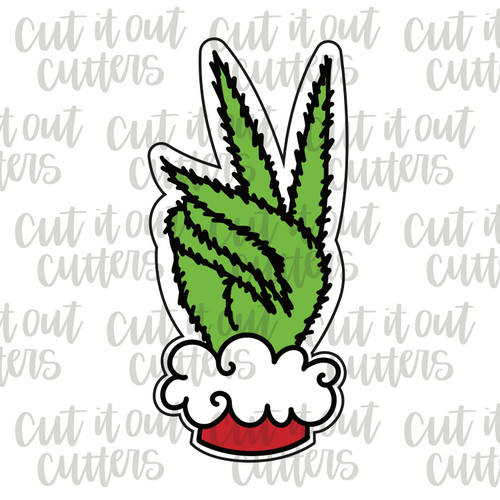Grump Peace Out Hand Cookie Cutter