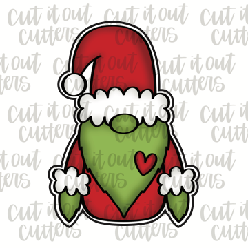 Grumpy Gnome with Arms Cookie Cutter