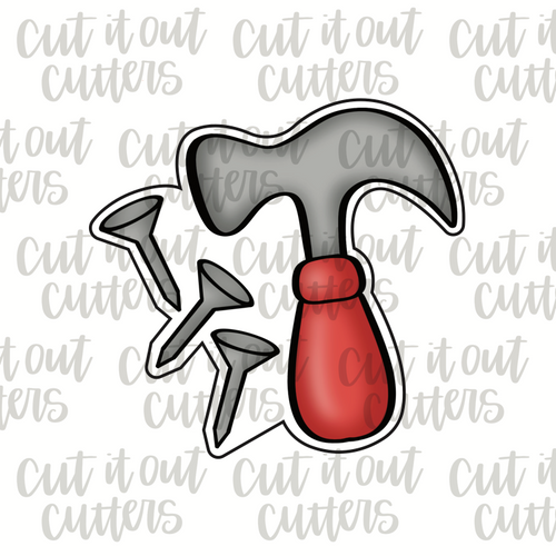 Hammer and Nails Cookie Cutter