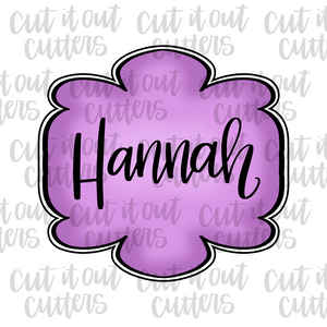 Hannah Plaque Cookie Cutter