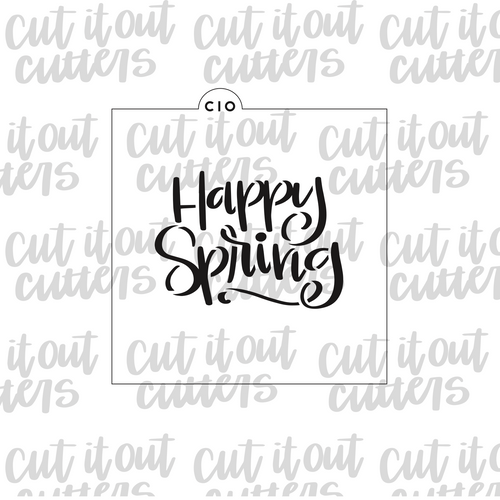 Happy Spring Cookie Stencil