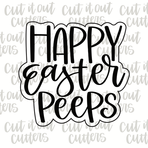 Happy Easter Peeps Cookie Cutter