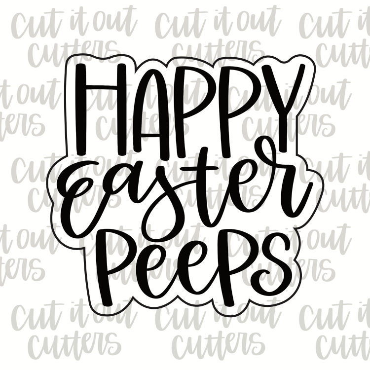 Happy Easter Peeps Cookie Cutter