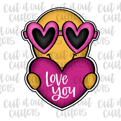 Happy Face with Heart Cookie Cutter