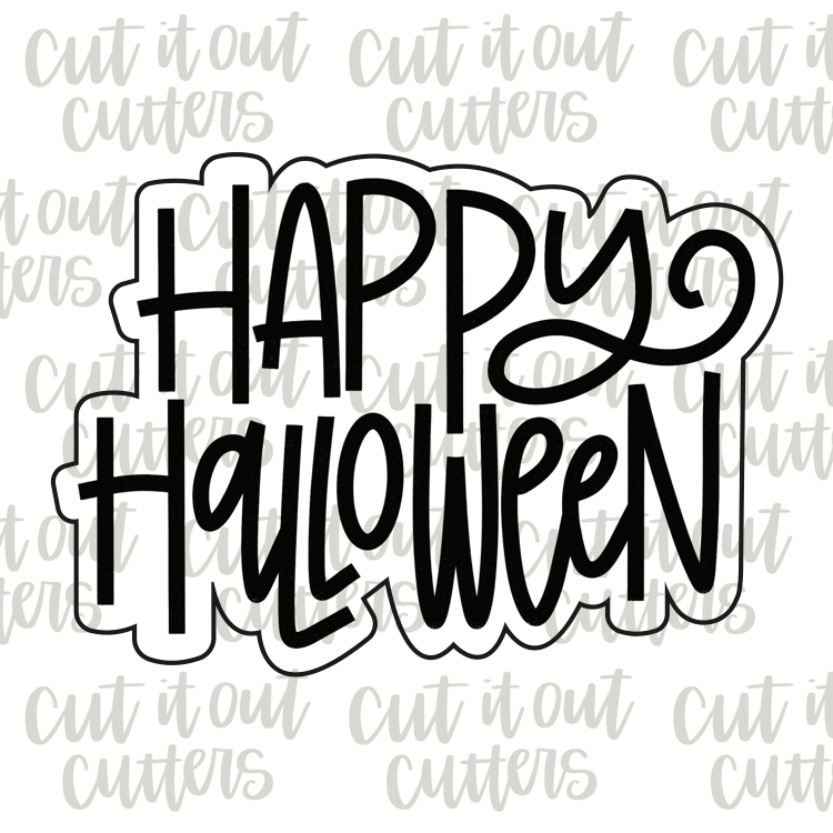 Happy Halloween 2 Cookie Cutter