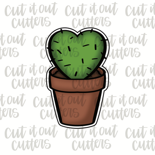 Heart Cactus Cookie Cutter